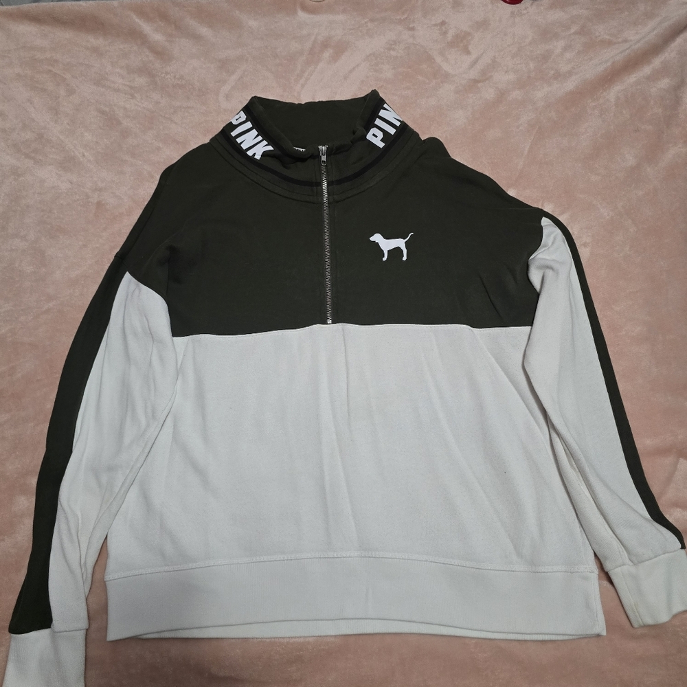 PINK Victoria's Secret Mockneck 1/2 Zip Sweatshirt